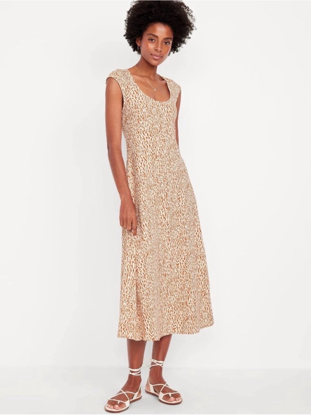 Old Navy Small Hourglass Cheetah Midi Dress